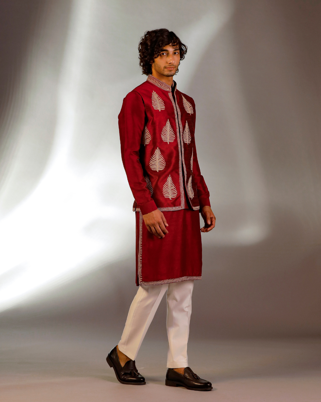 Imperial Raw Silk Nehru Set