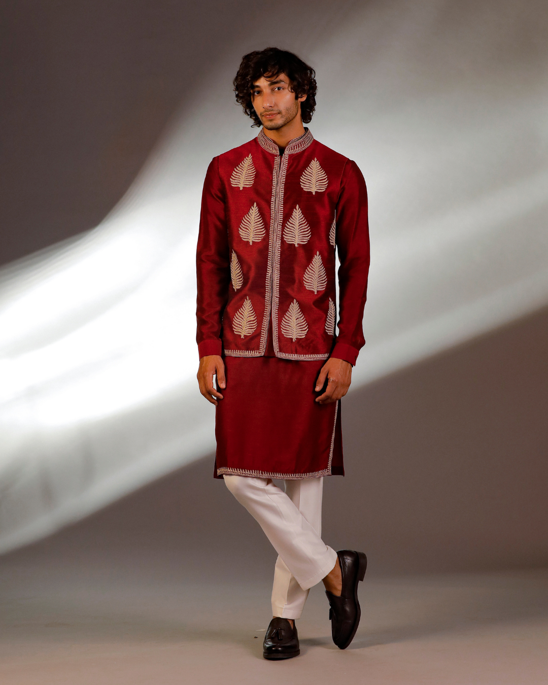 Imperial Raw Silk Nehru Set