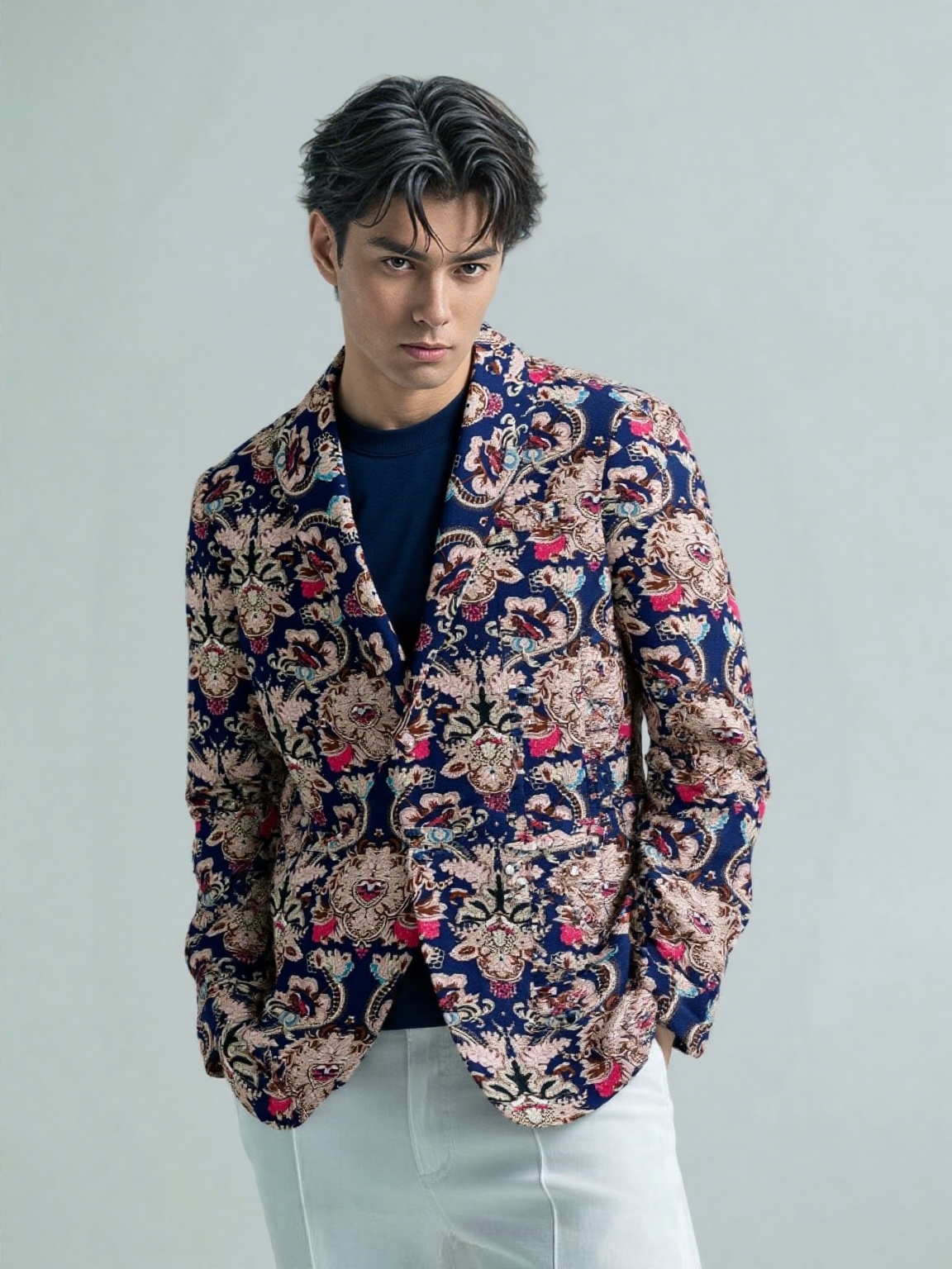 Retro Twist Printed Jacket
