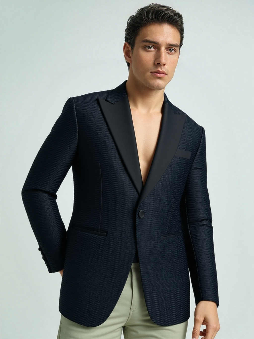 Textured Skin Black Jacket