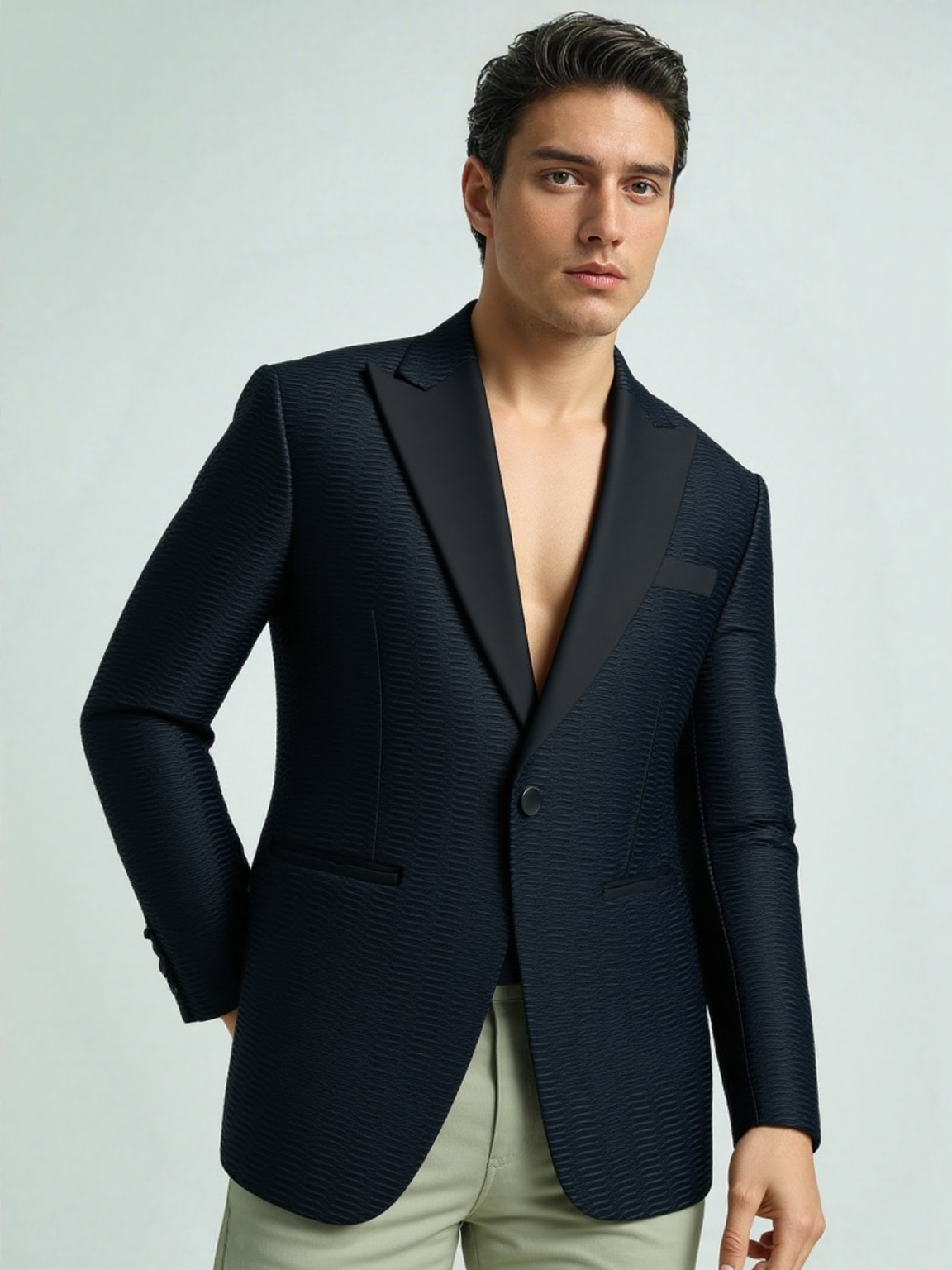 Textured Skin Black Jacket