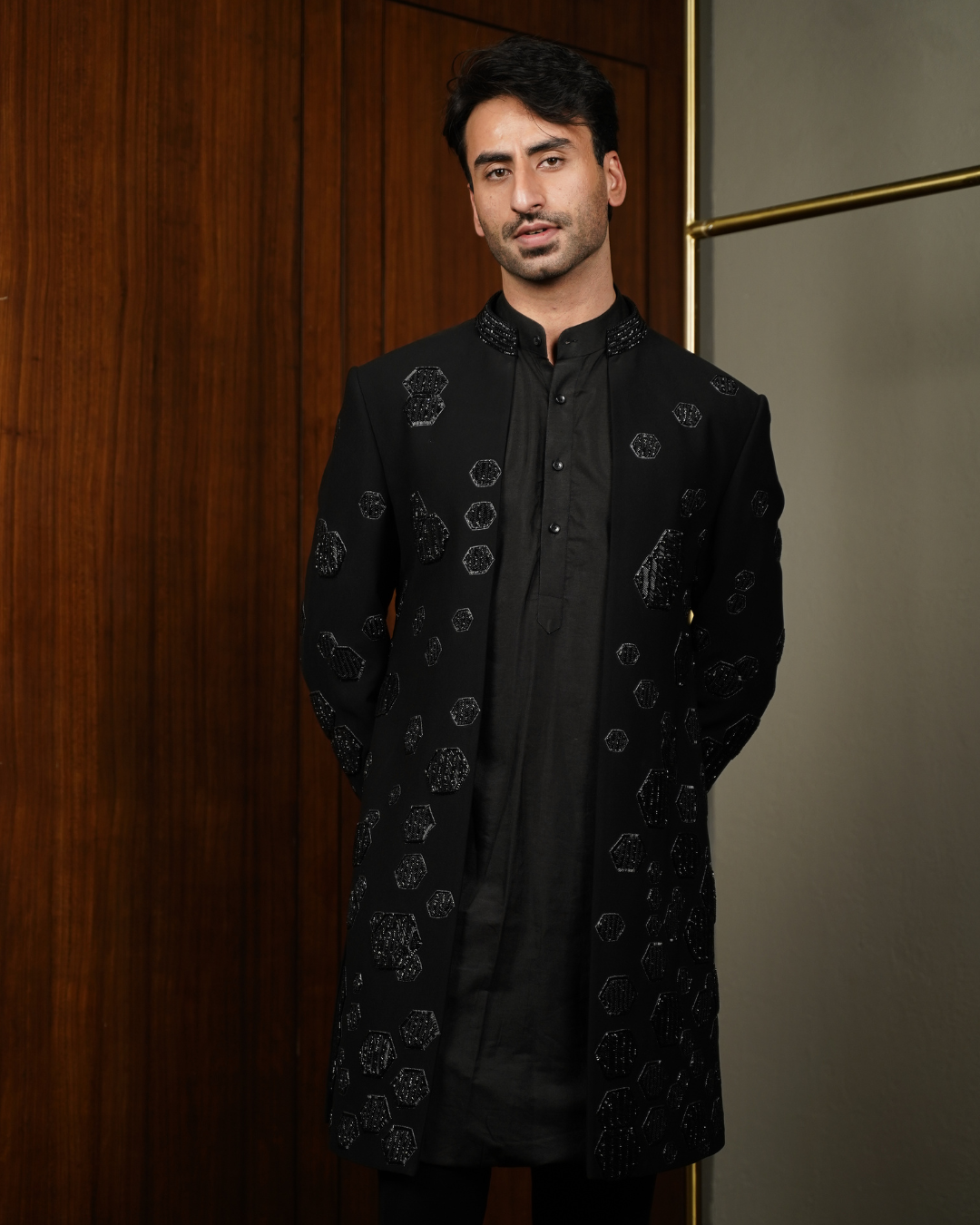 Hexagon Patterned Indo-Western
