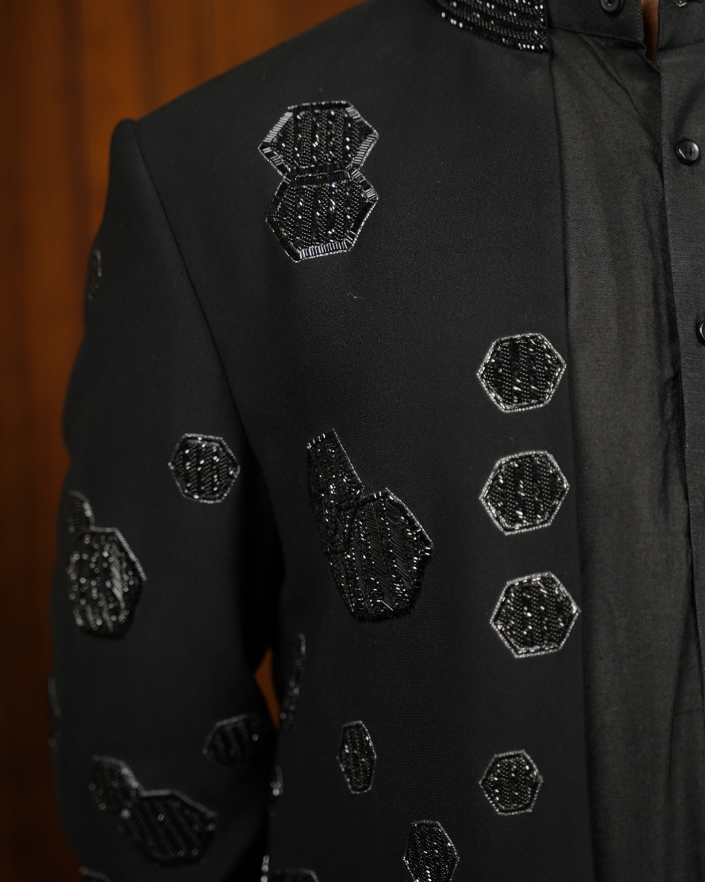 Hexagon Patterned Indo-Western