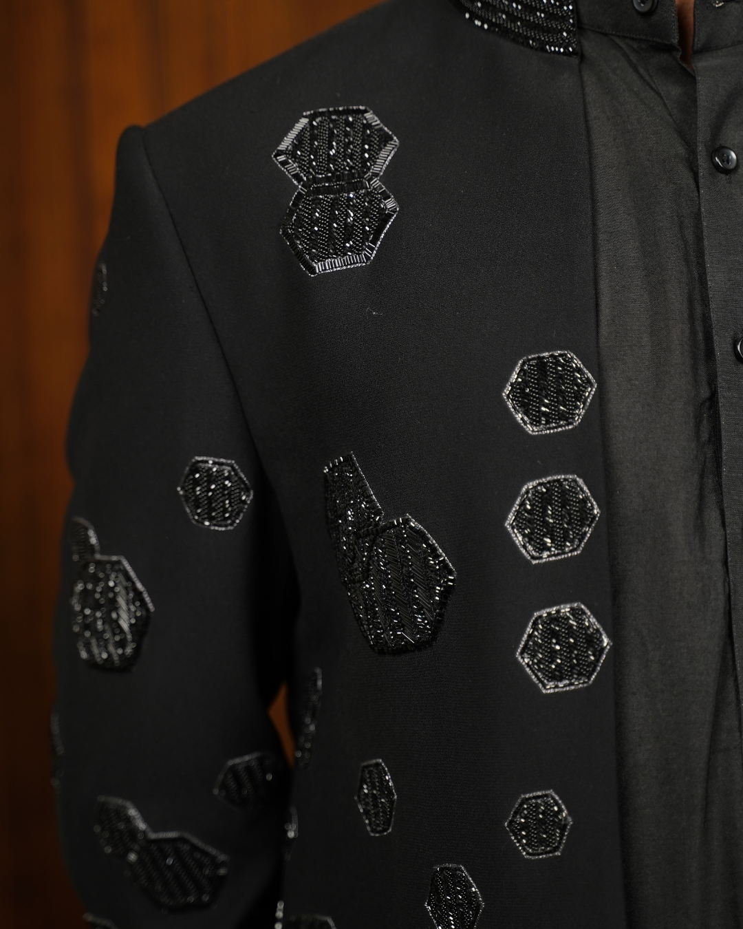 Hexagon Patterned Indo-Western