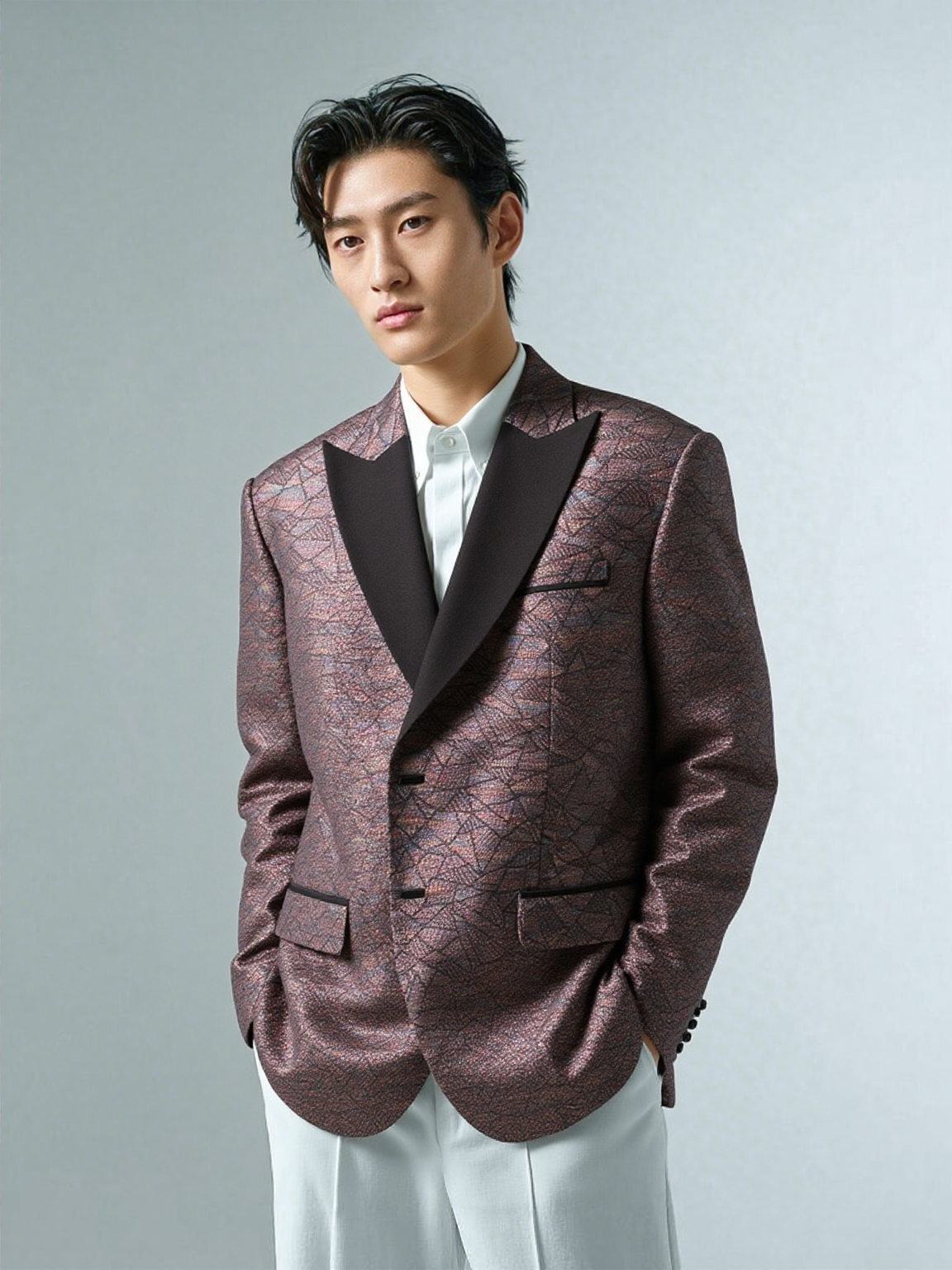 Color Woven Highlighted Tuxedo