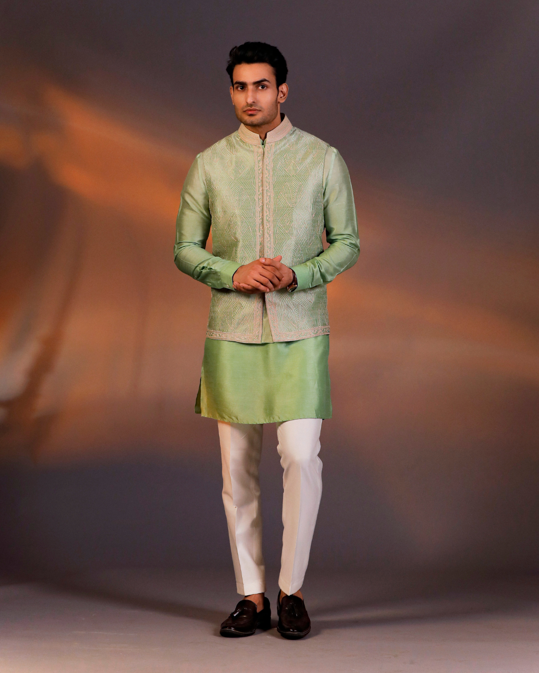Heritage Threadwork Nehru Set