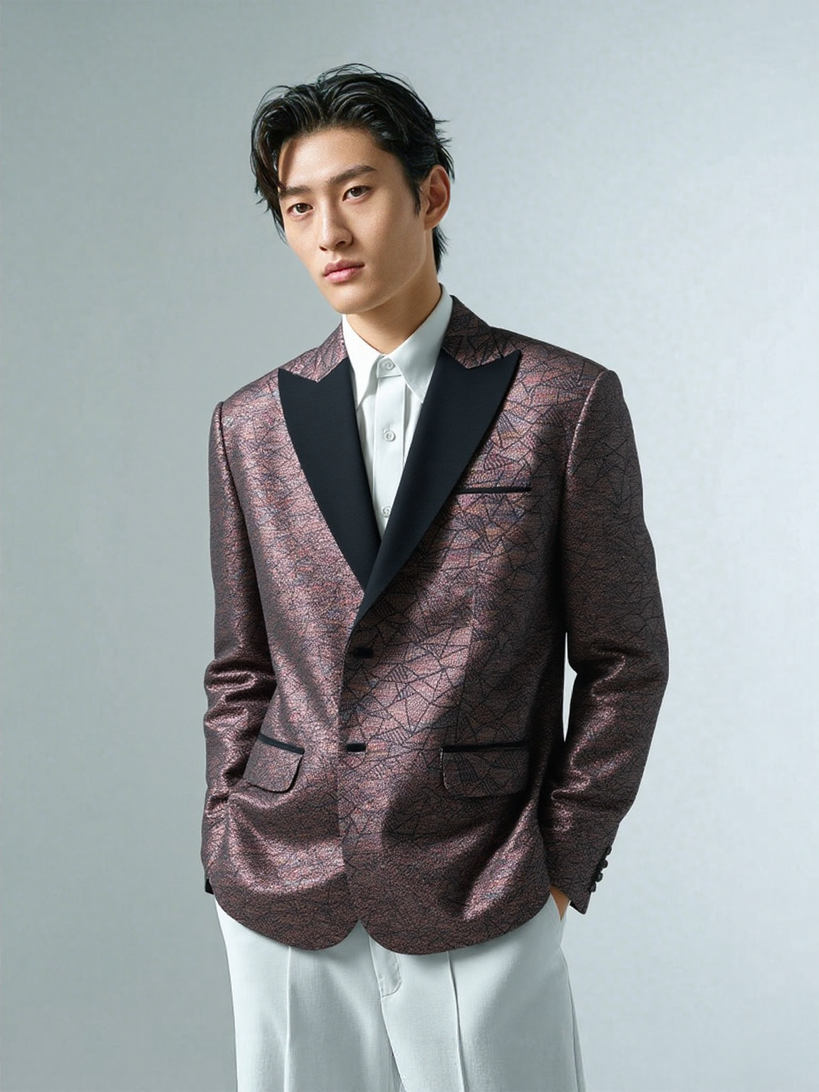 Color Woven Highlighted Tuxedo