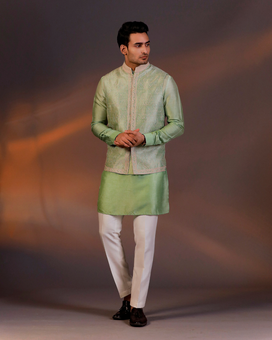 Heritage Threadwork Nehru Set