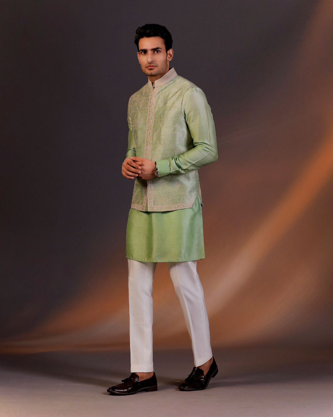 Heritage Threadwork Nehru Set