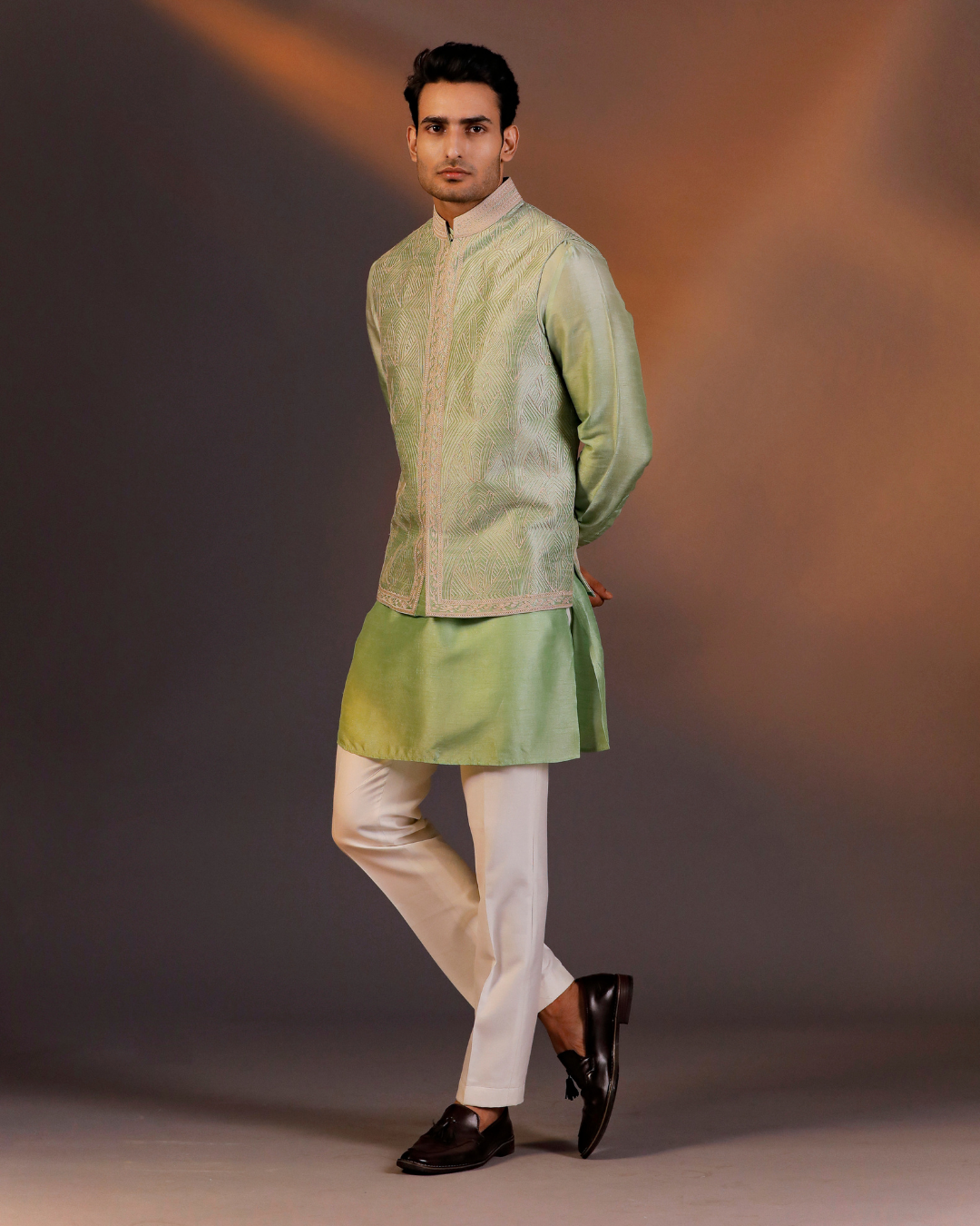 Heritage Threadwork Nehru Set