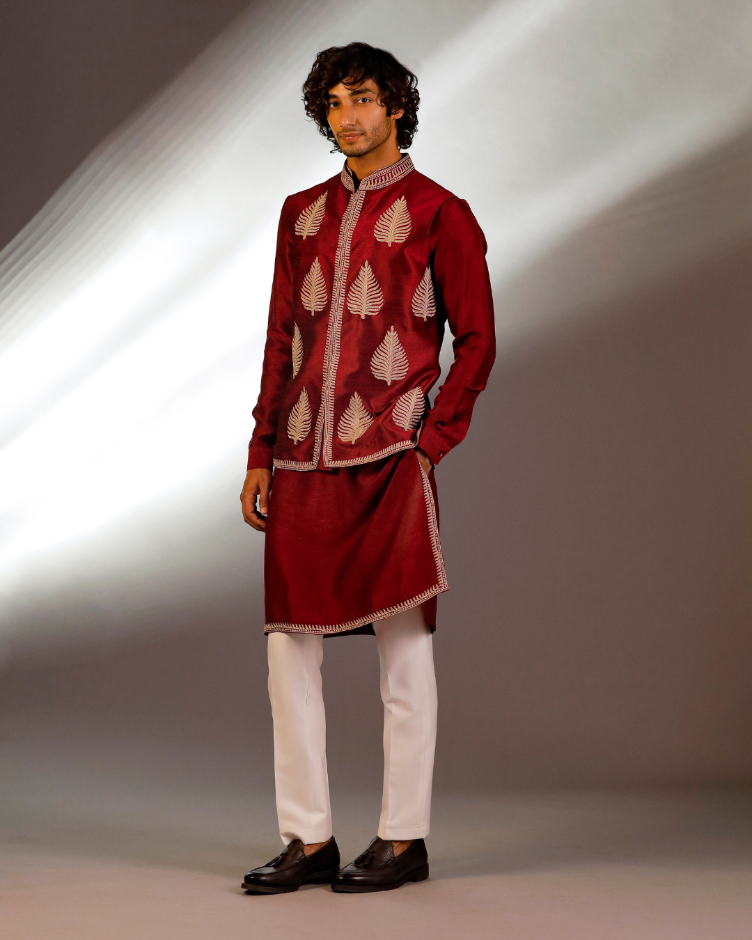 Imperial Raw Silk Nehru Set