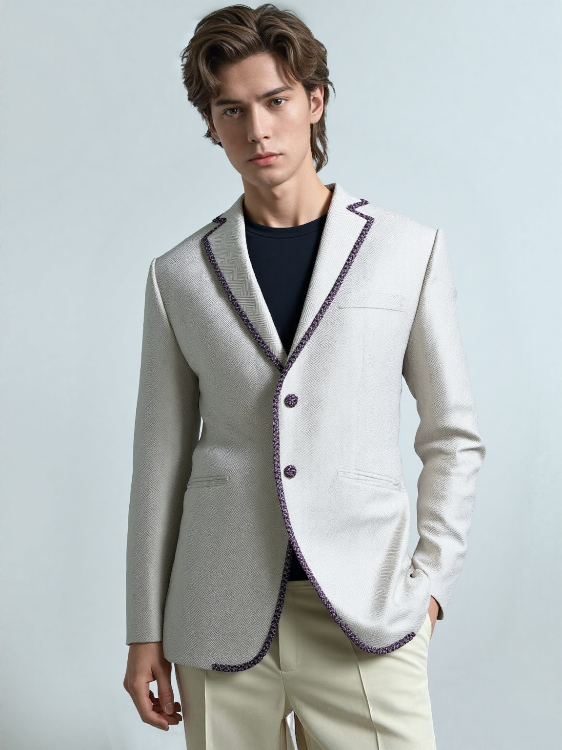 Silver Structure Formal Jacket
