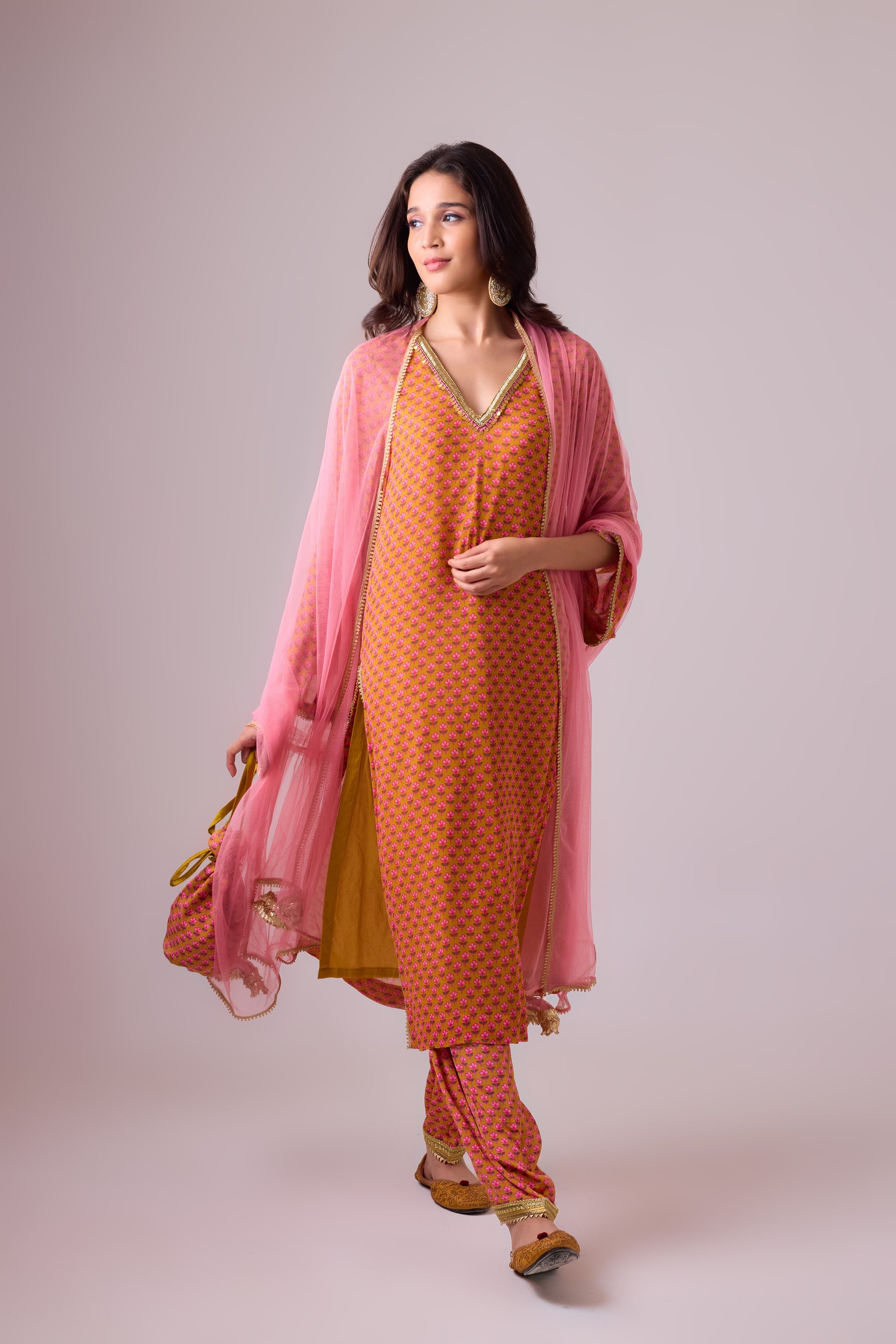 Georgette Kurti with Crepe Bottom