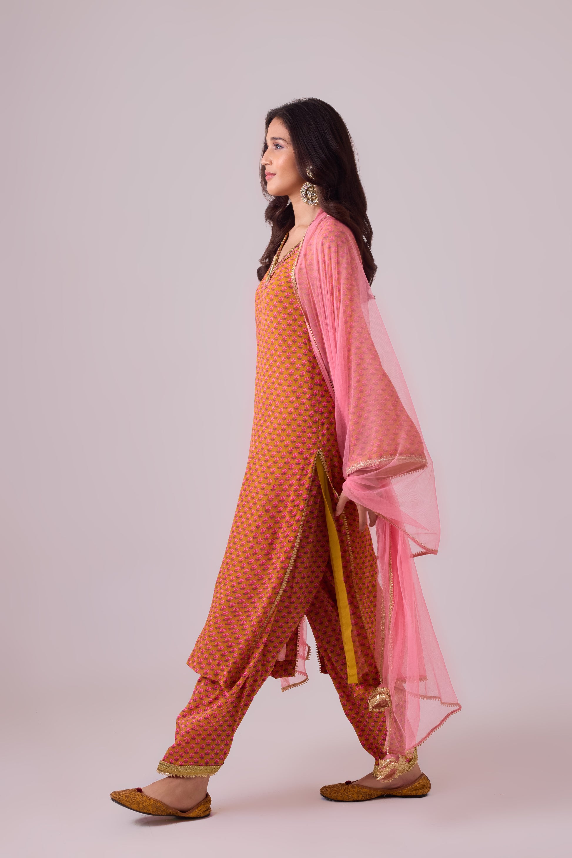 Georgette Kurti with Crepe Bottom