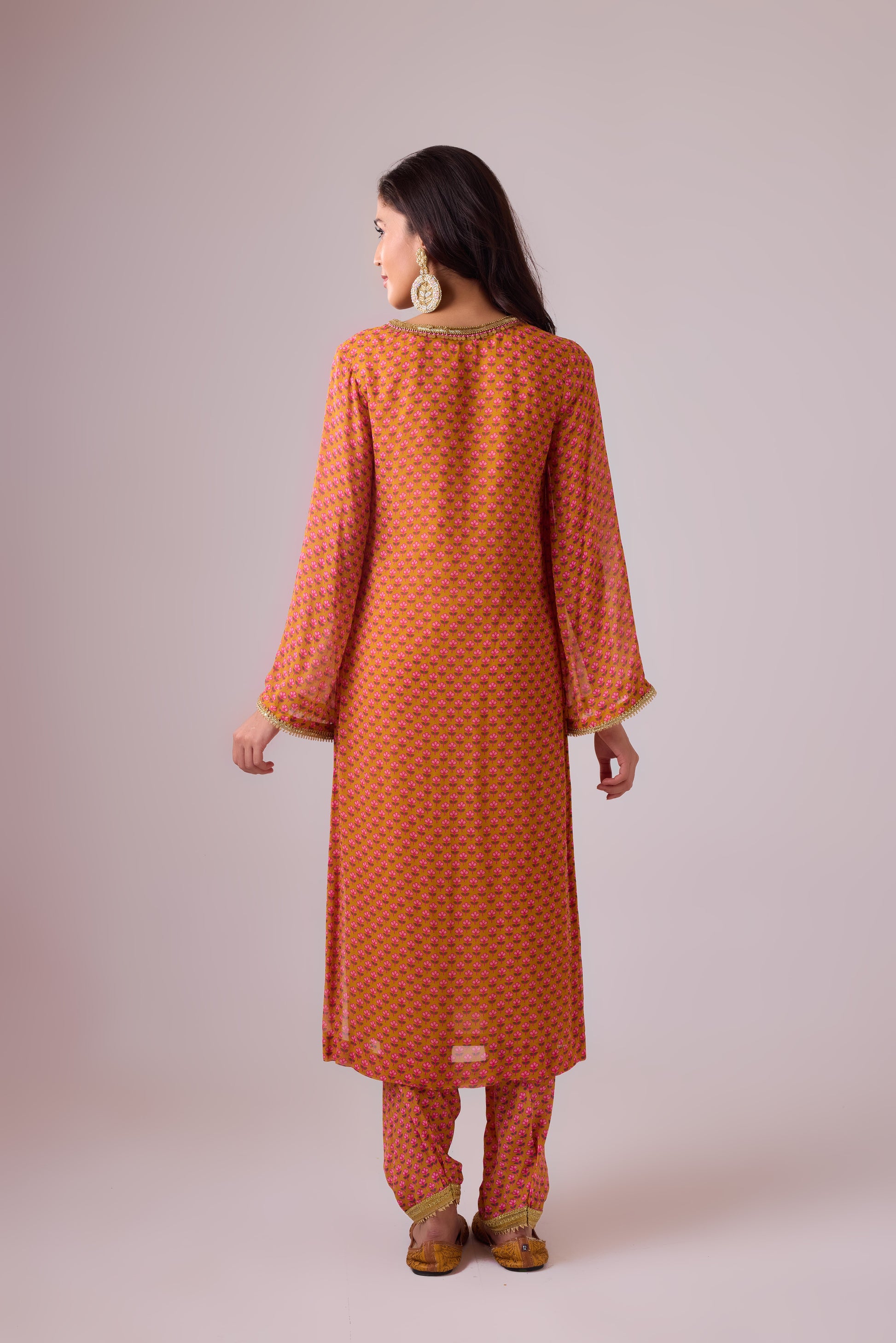 Georgette Kurti with Crepe Bottom