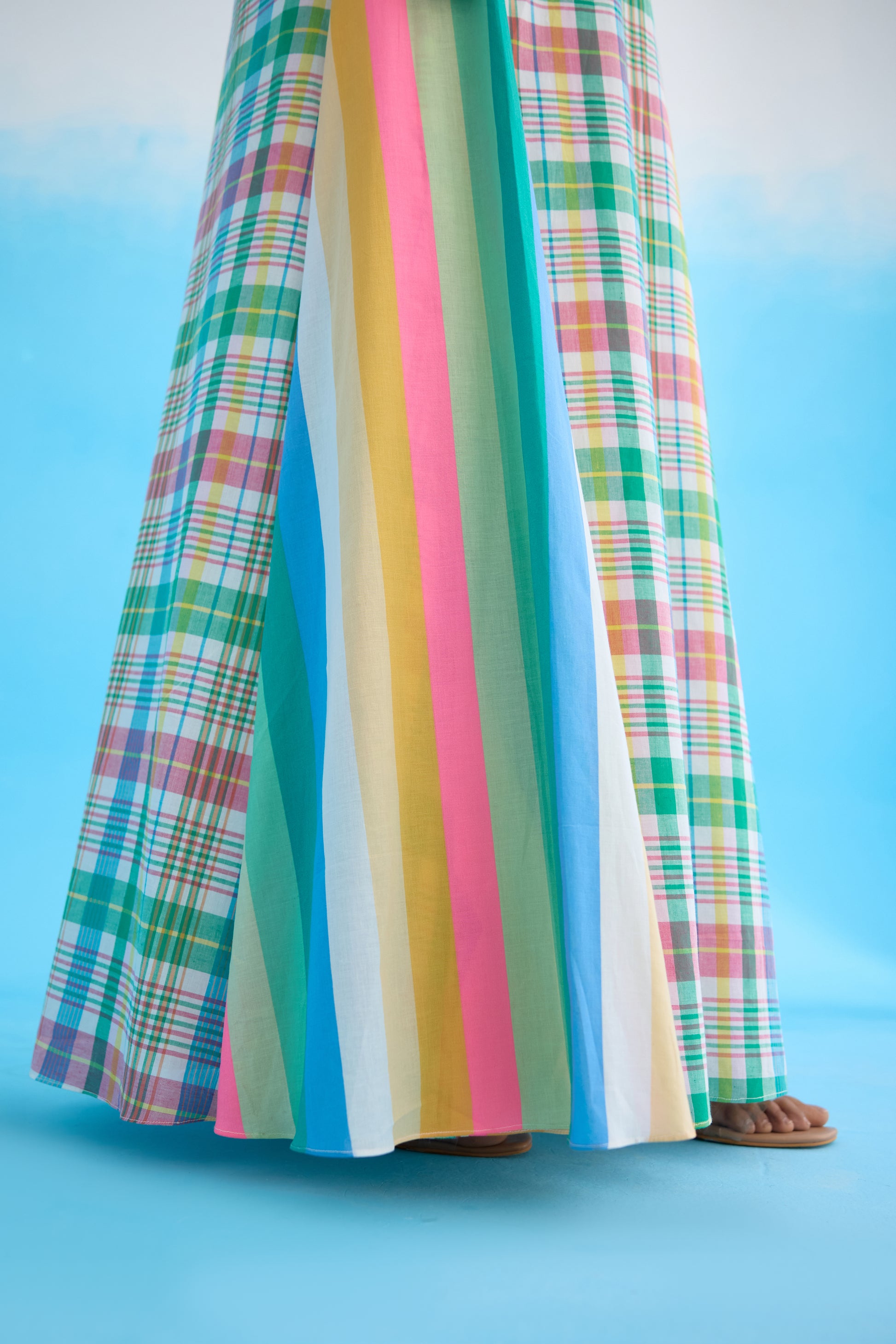 Madras Check Print Dress