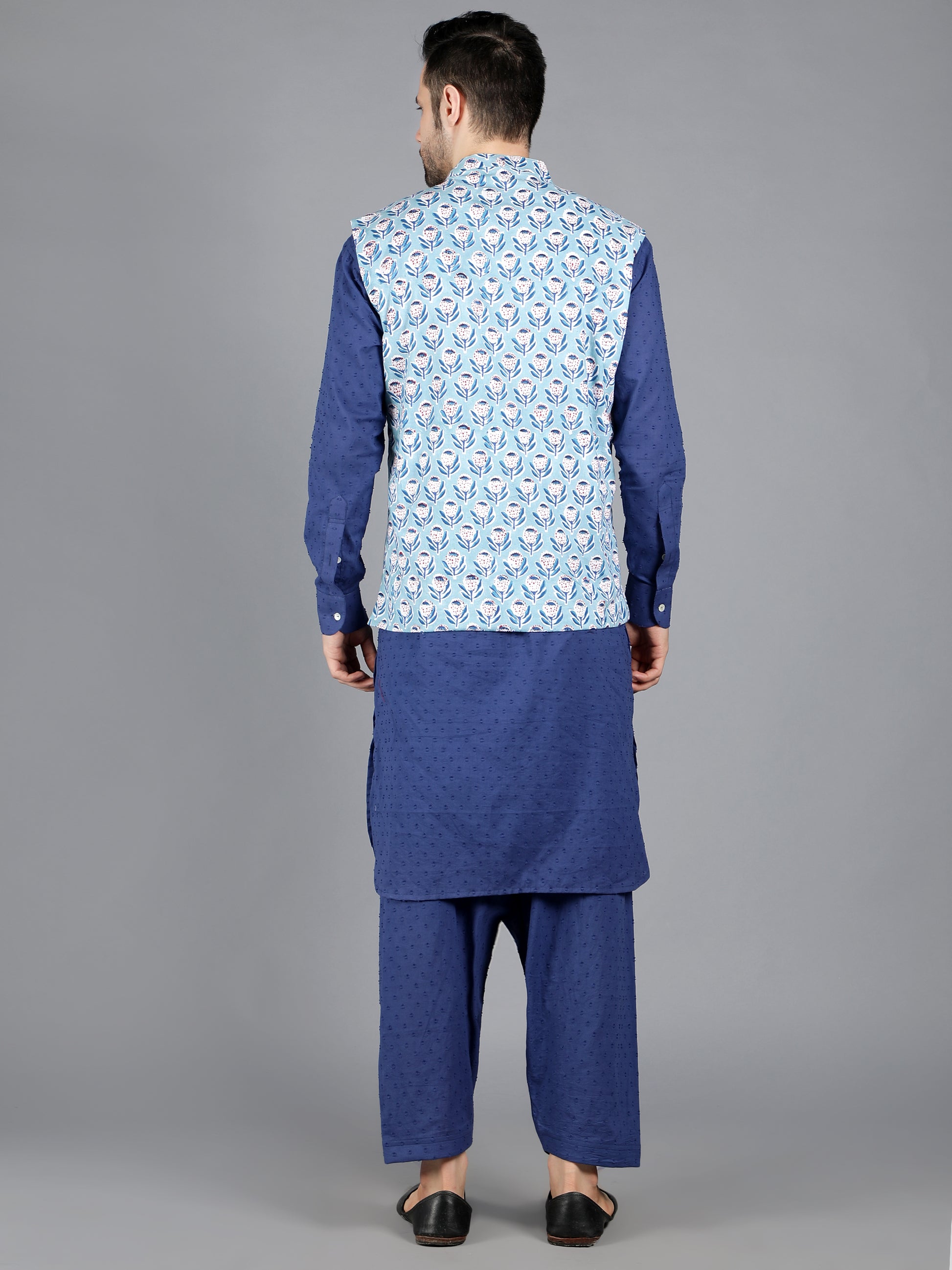 Antares handblock Bundi and Kurta set