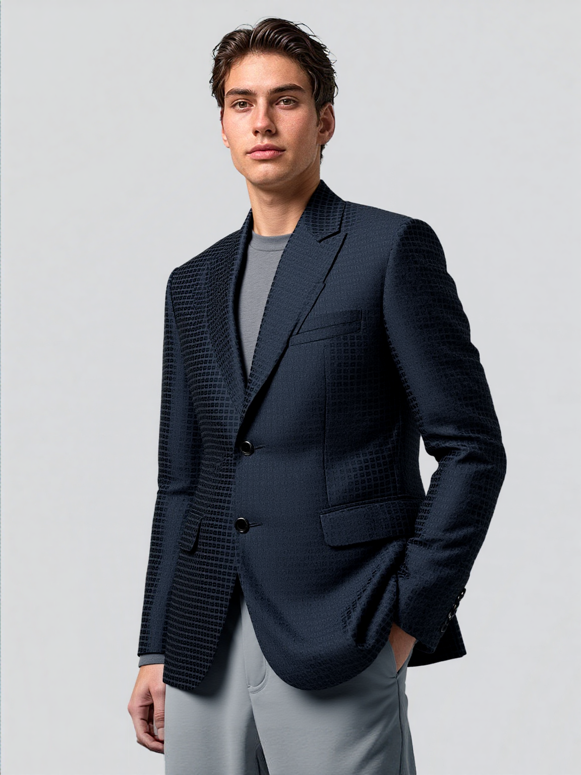 Shadow Embossed Formal Jacket