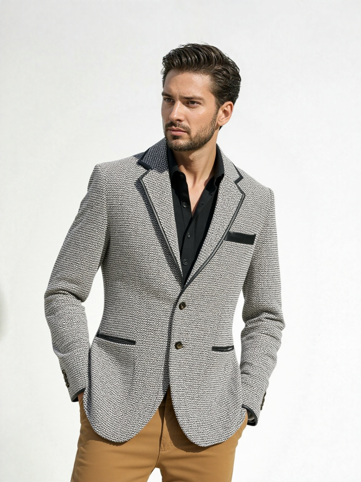 Elegent Textured Suit Jacket