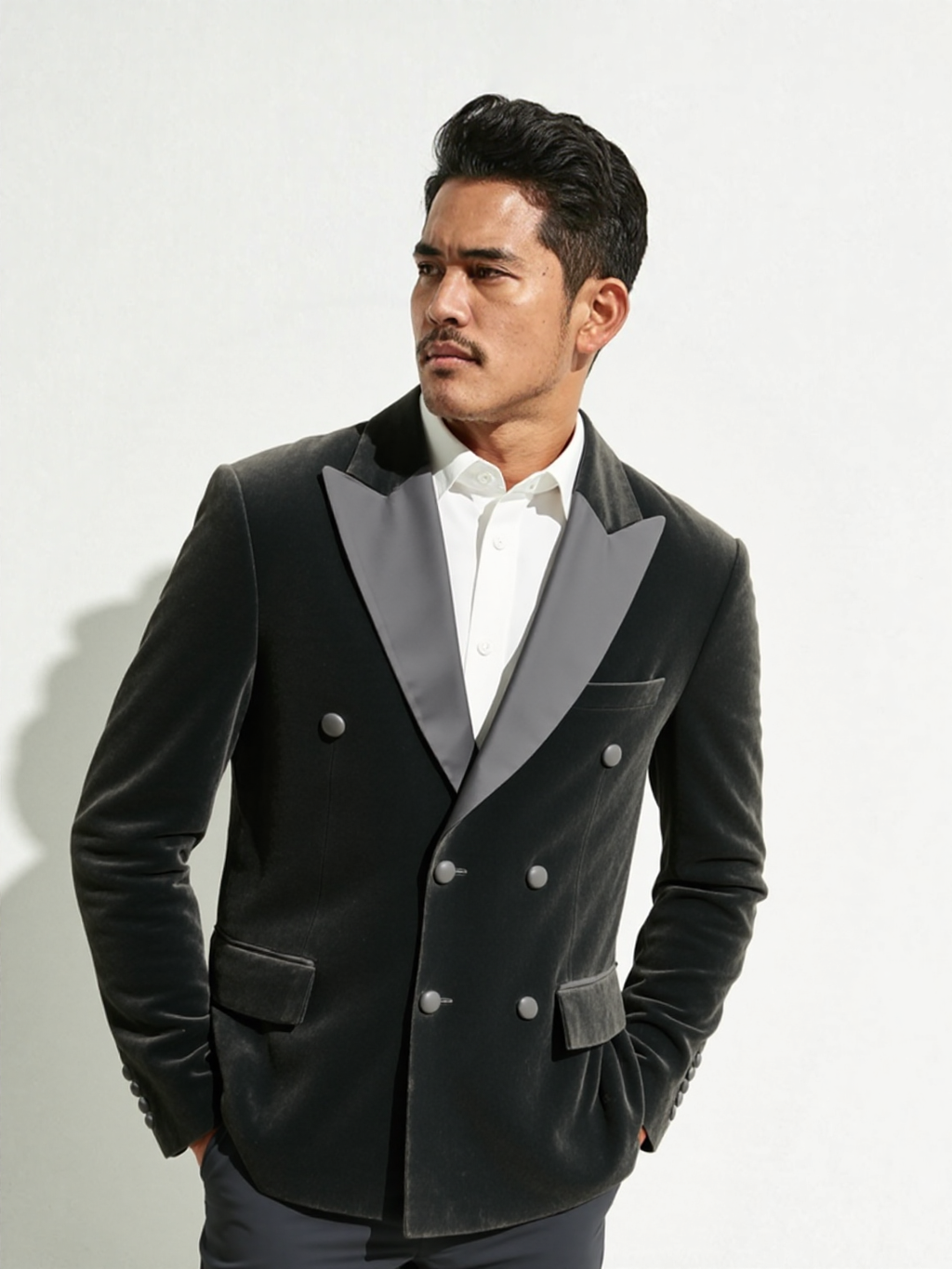 Black Retro Moss Tuxedo