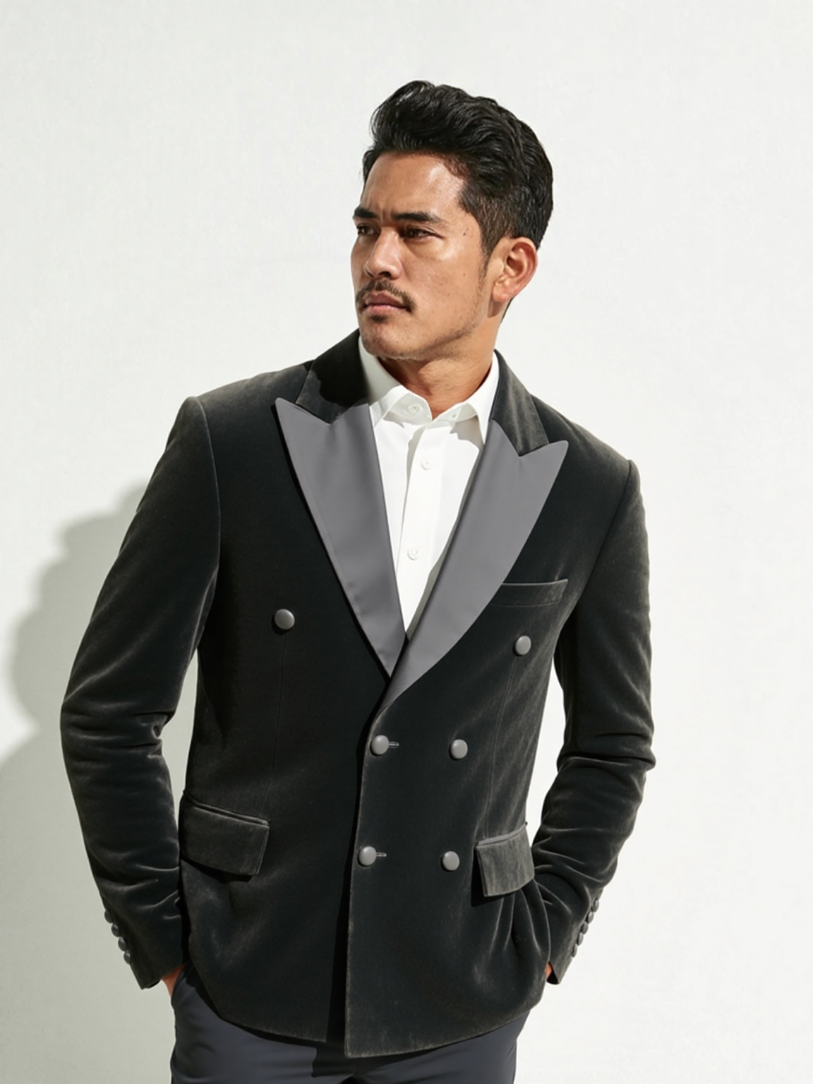 Black Retro Moss Tuxedo