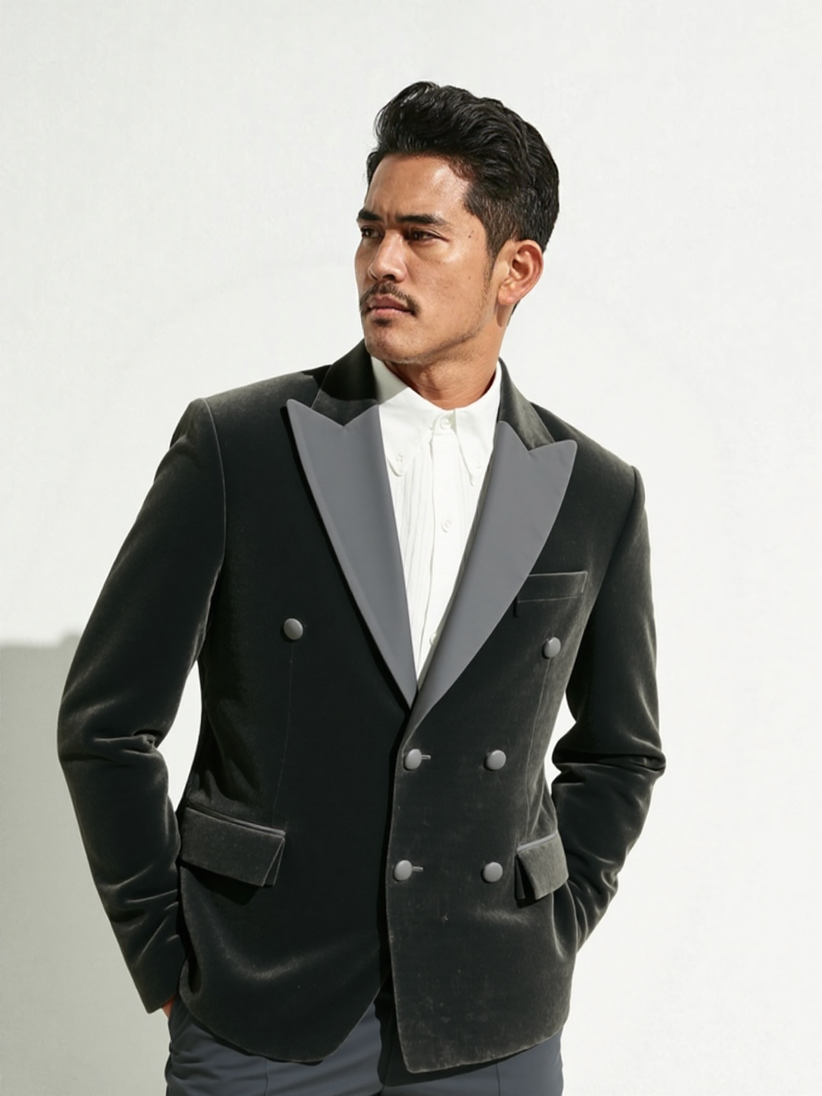 Black Retro Moss Tuxedo