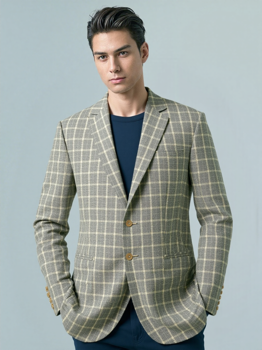 Retro Grid Formal Jacket