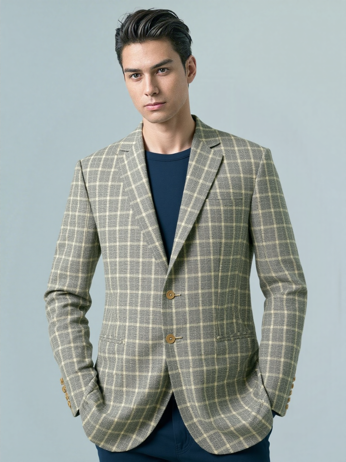 Retro Grid Formal Jacket
