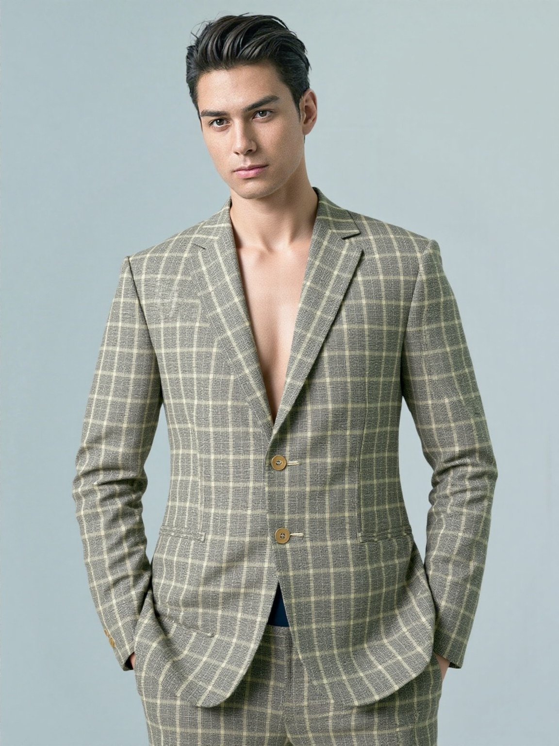 Retro Grid Formal Jacket