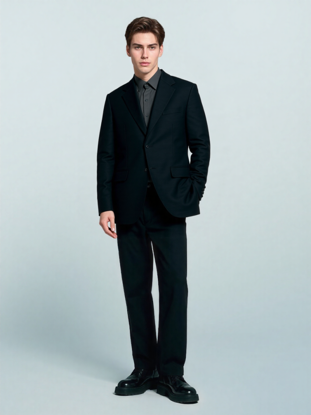 Black Regular Formal Jacket