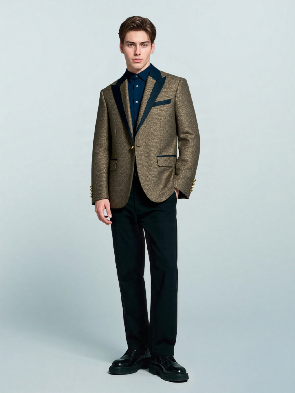 Golden Textured Loom Tuxedo