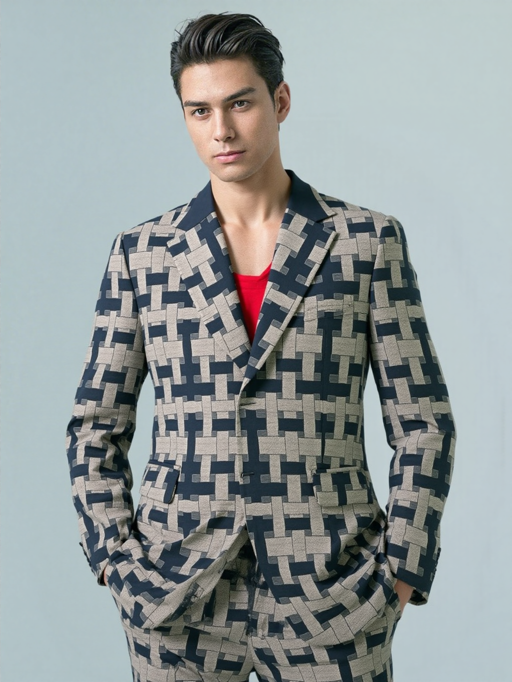 Urban Street Woven Print Jacket