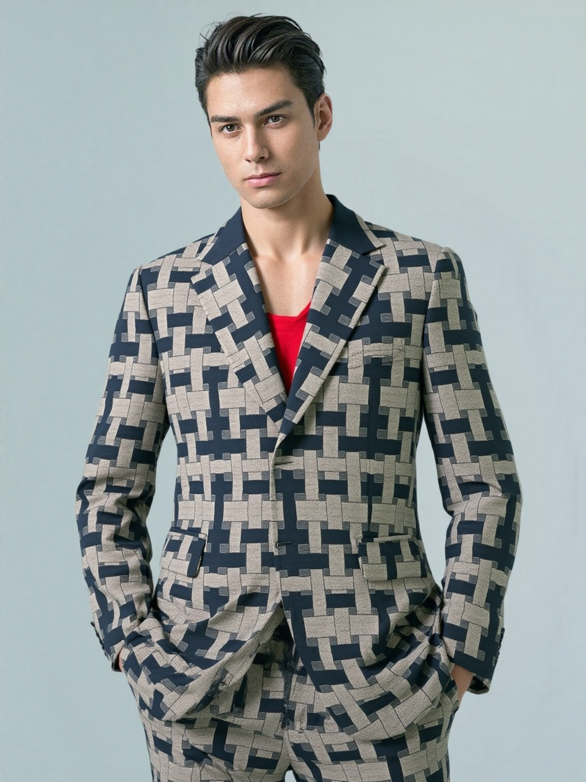Urban Street Woven Print Jacket