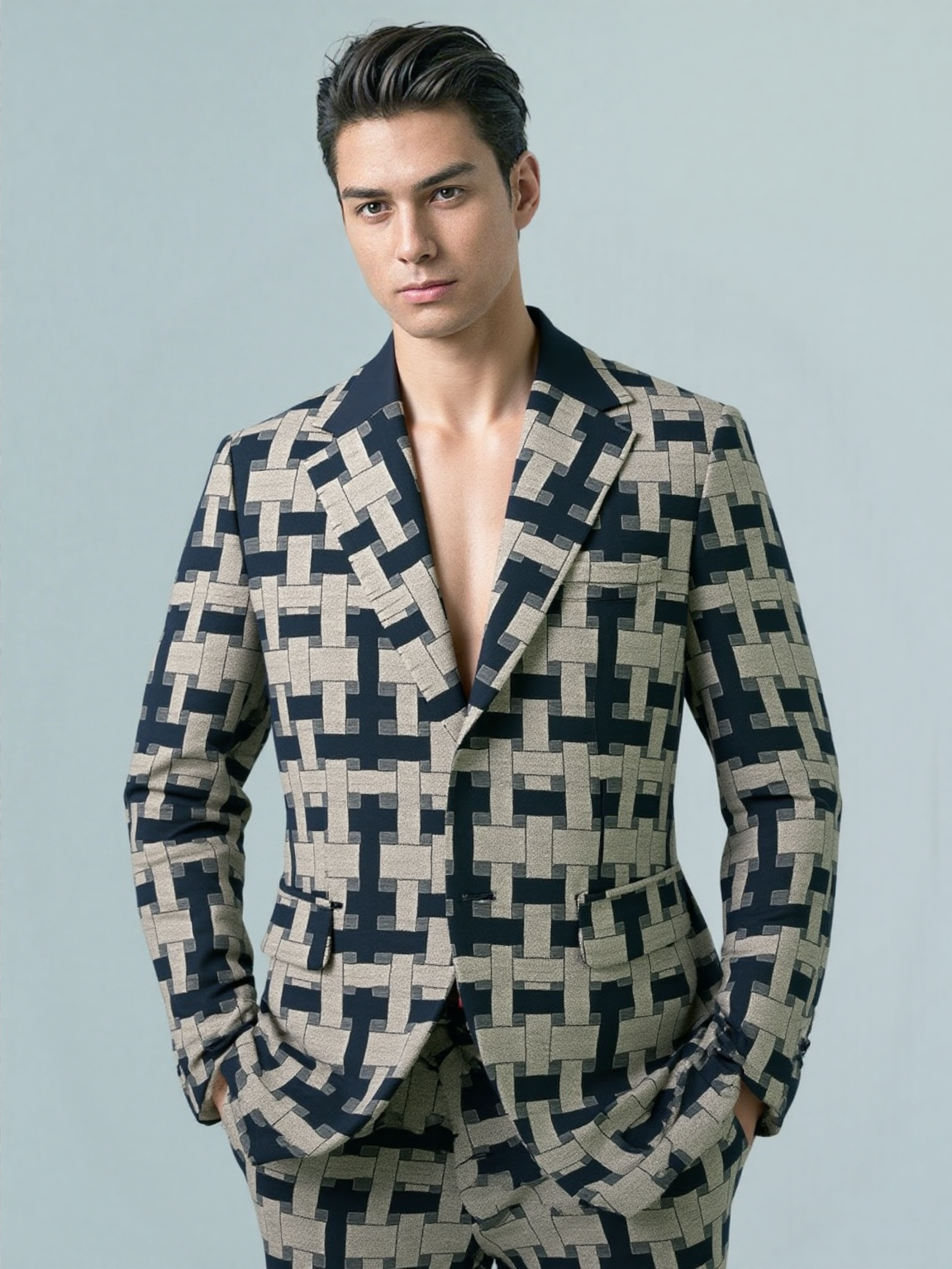 Urban Street Woven Print Jacket