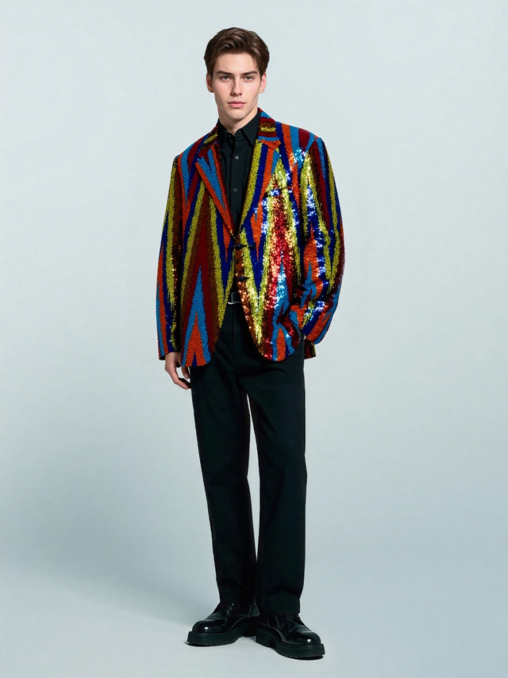 Shimmer Embellished Retro Jacket
