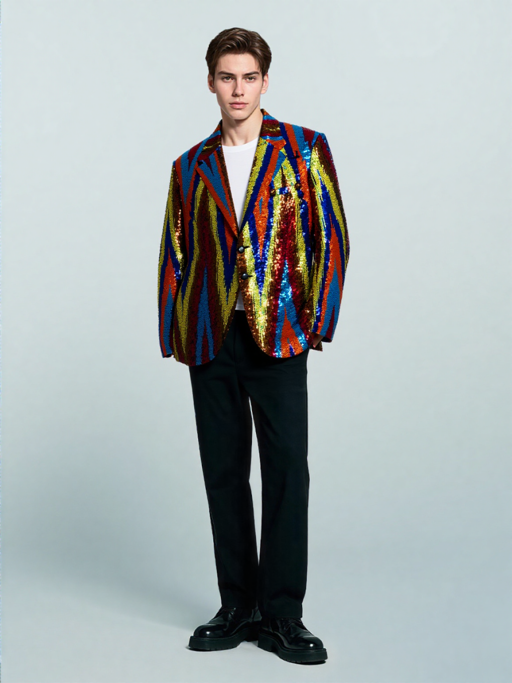Shimmer Embellished Retro Jacket