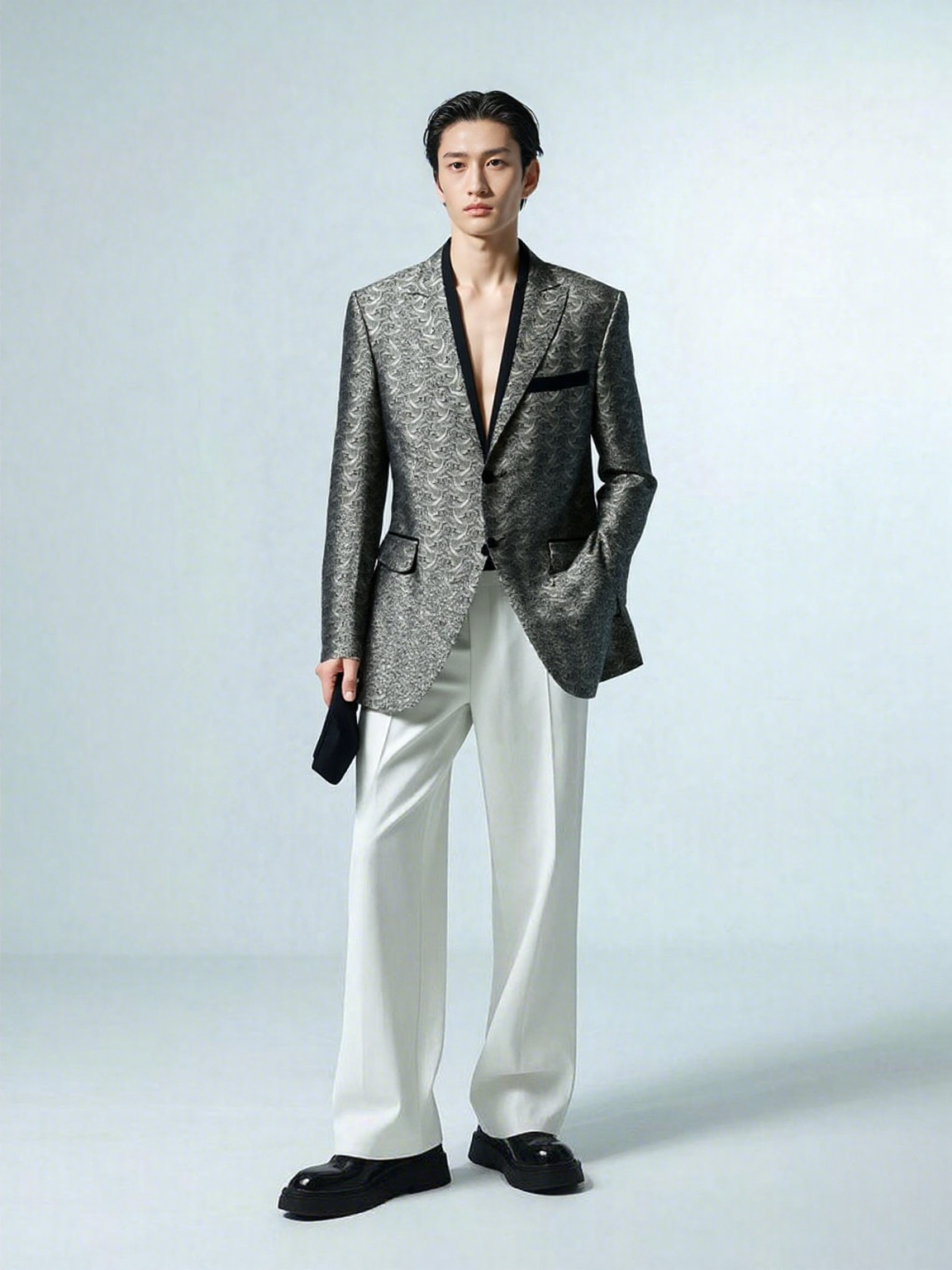 Silver Canopy Textured Jacket