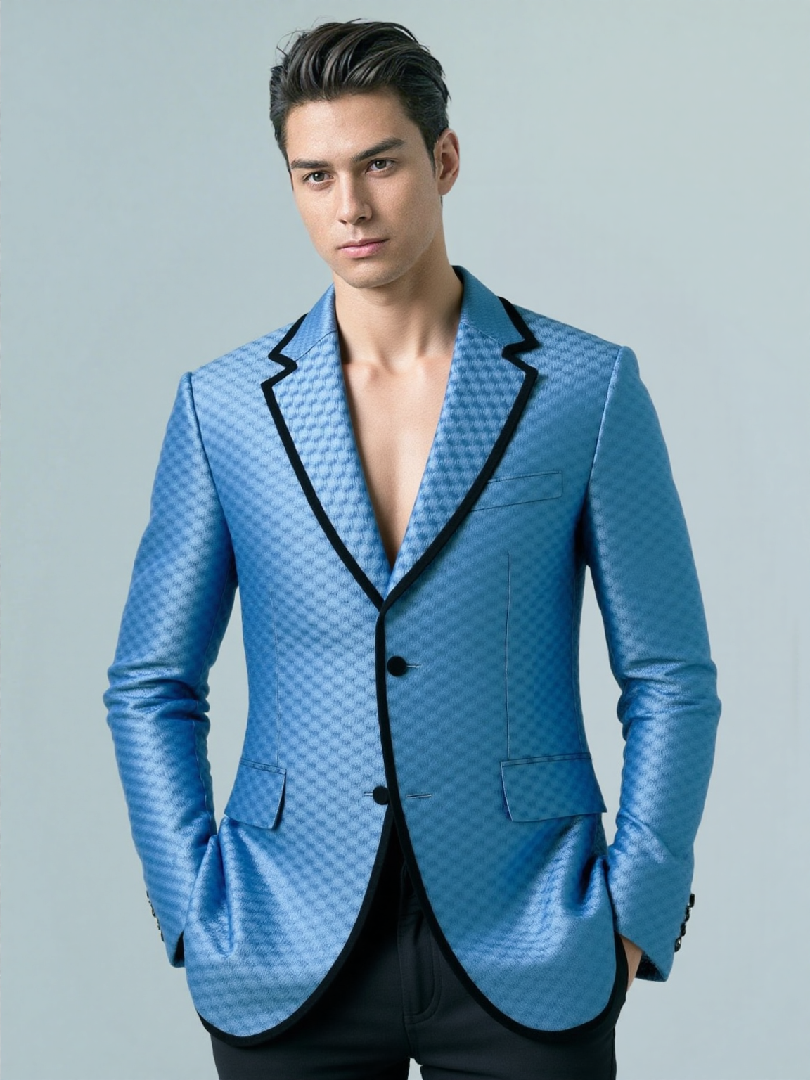 Deep Blue Detail Jacket