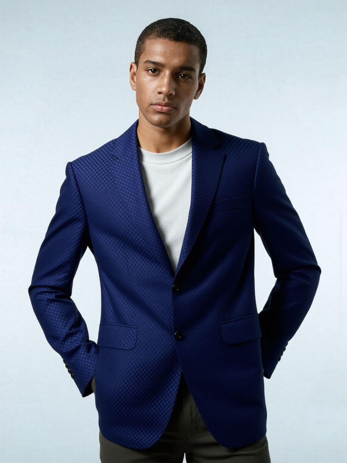 Textured Indigo Classic Jacket