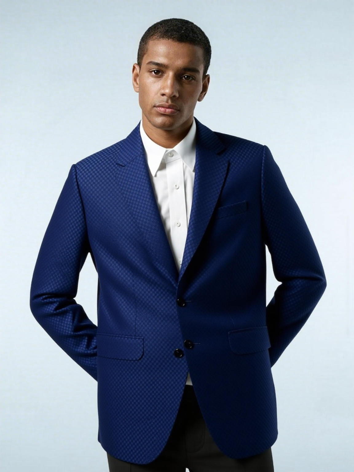 Textured Indigo Classic Jacket