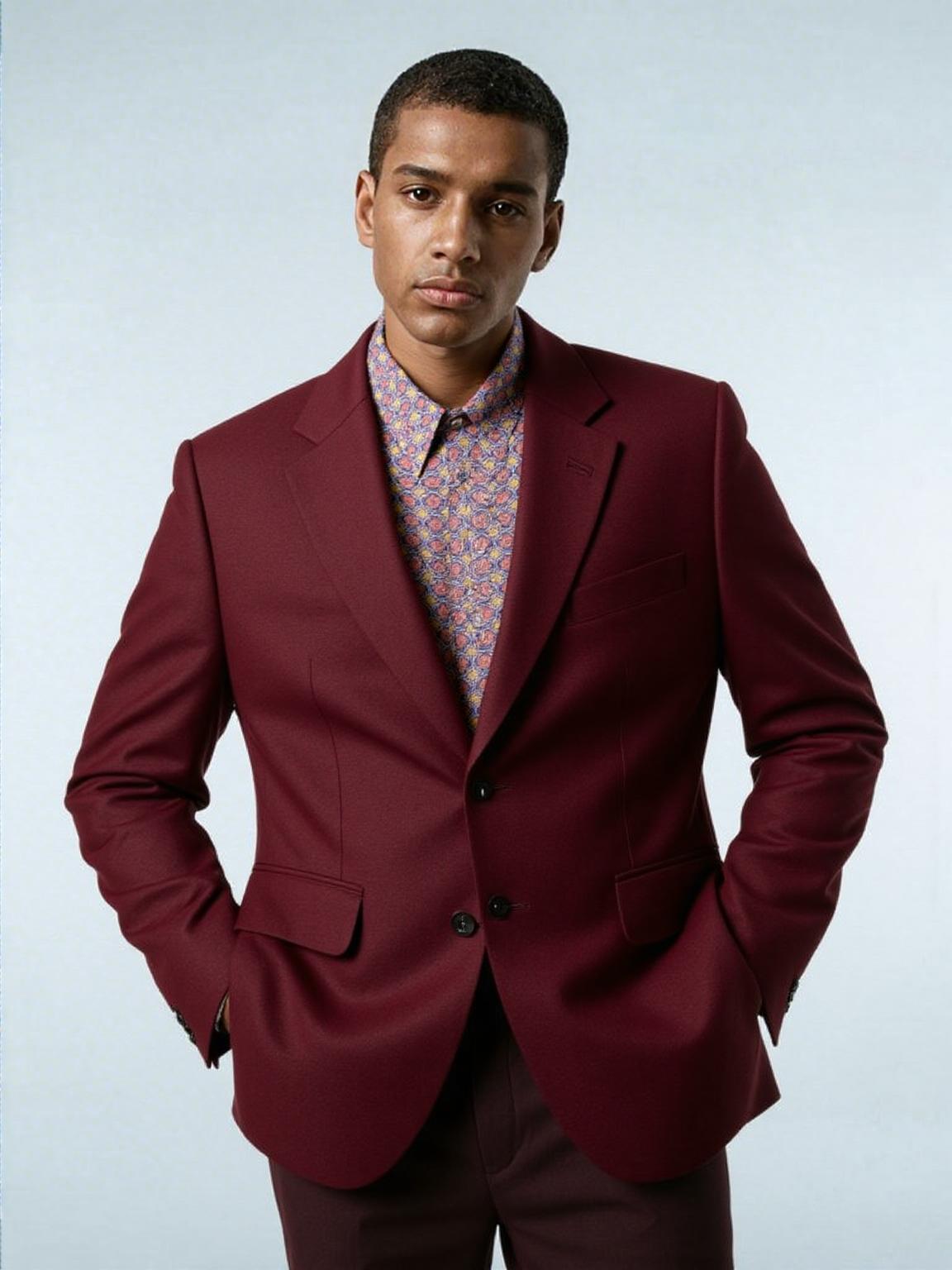 Maroon Medallion Classic Jacket